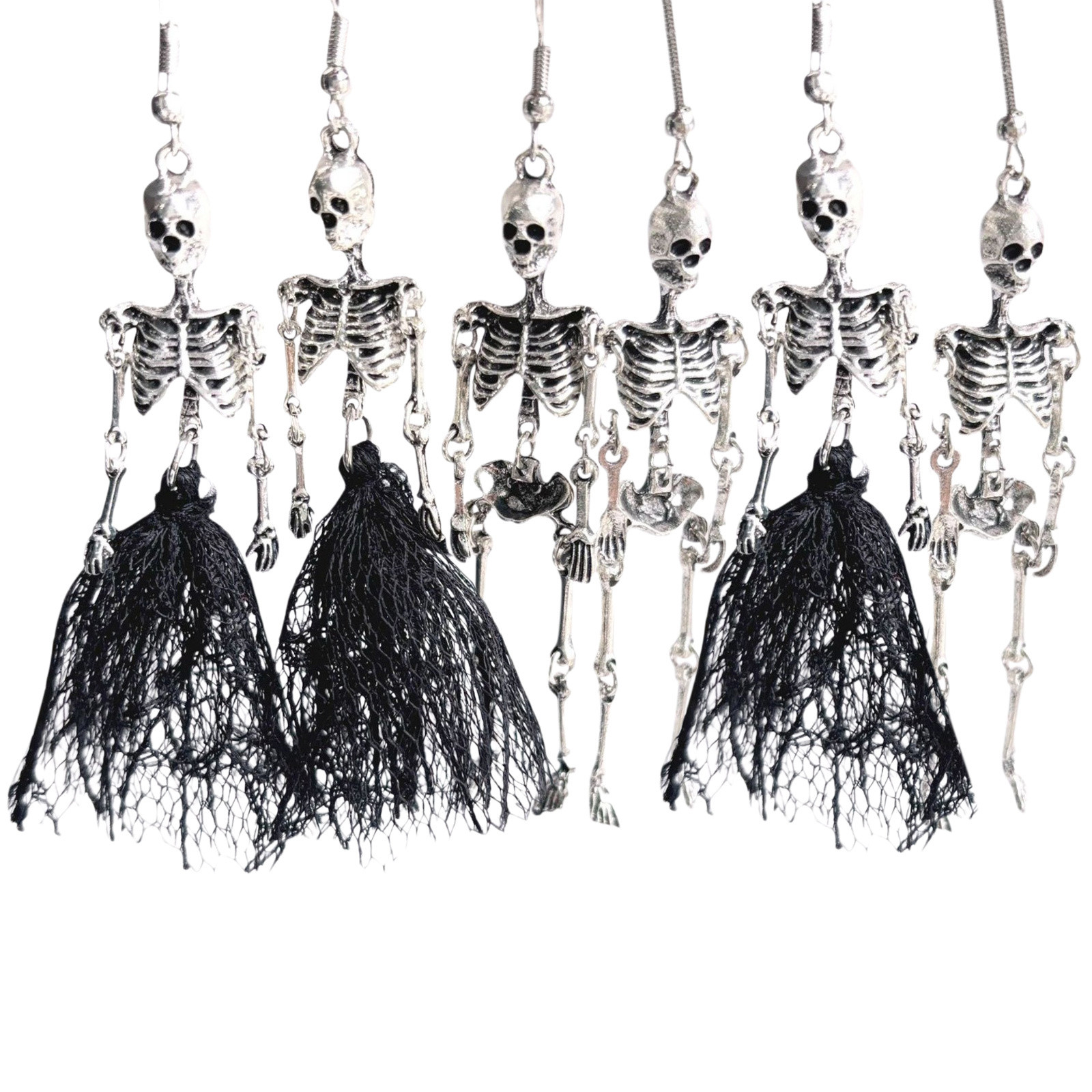 Vintage Toy Collector - 1 Pair Halloween Vintage Skeleton Skull