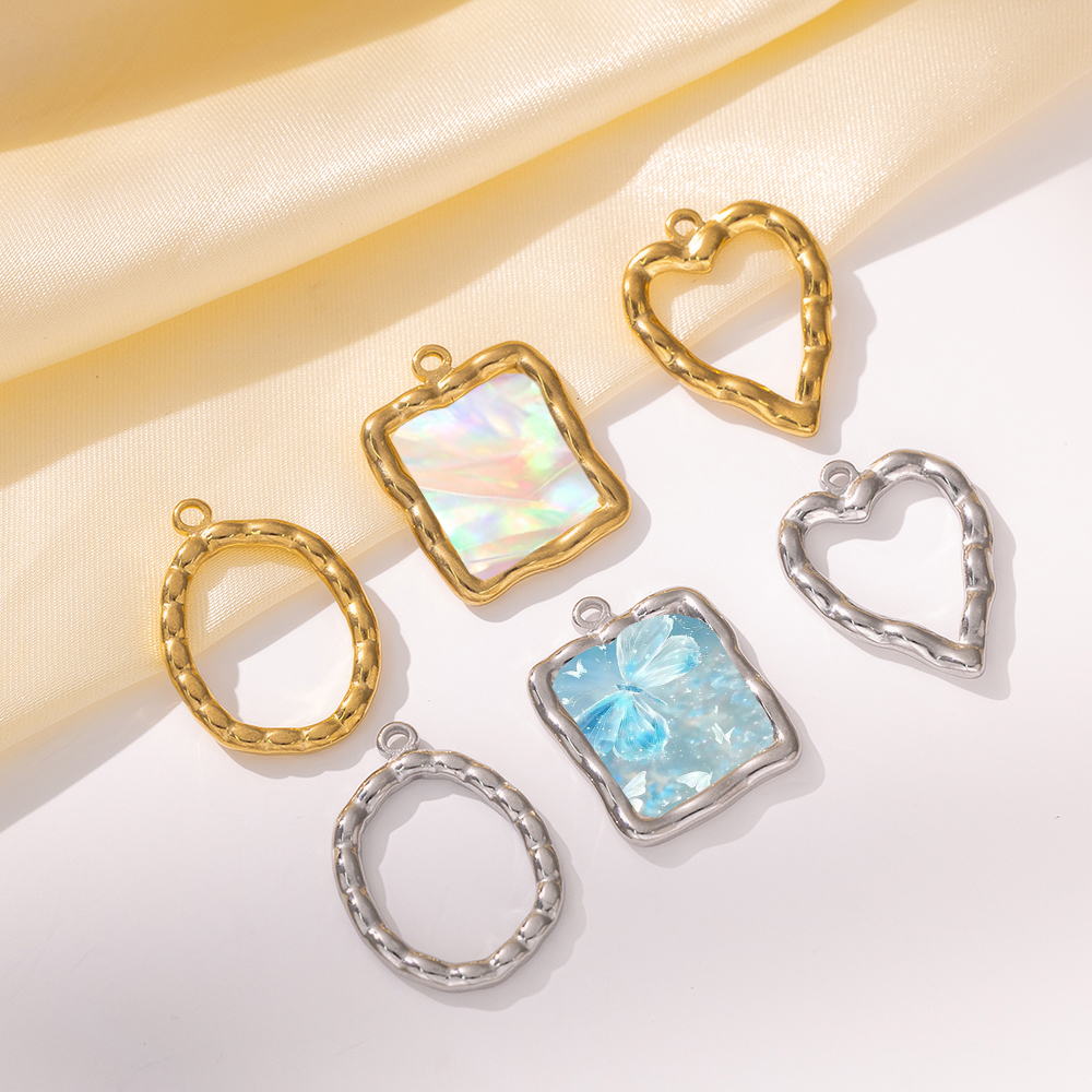 Vintage Collectibles For Sale - 5pcs Stainless Steel Heart Round Open