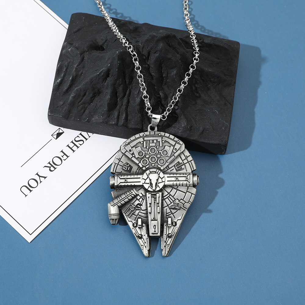 Vintage Items - Vintage Spaceship Model Metal Necklace Trendy