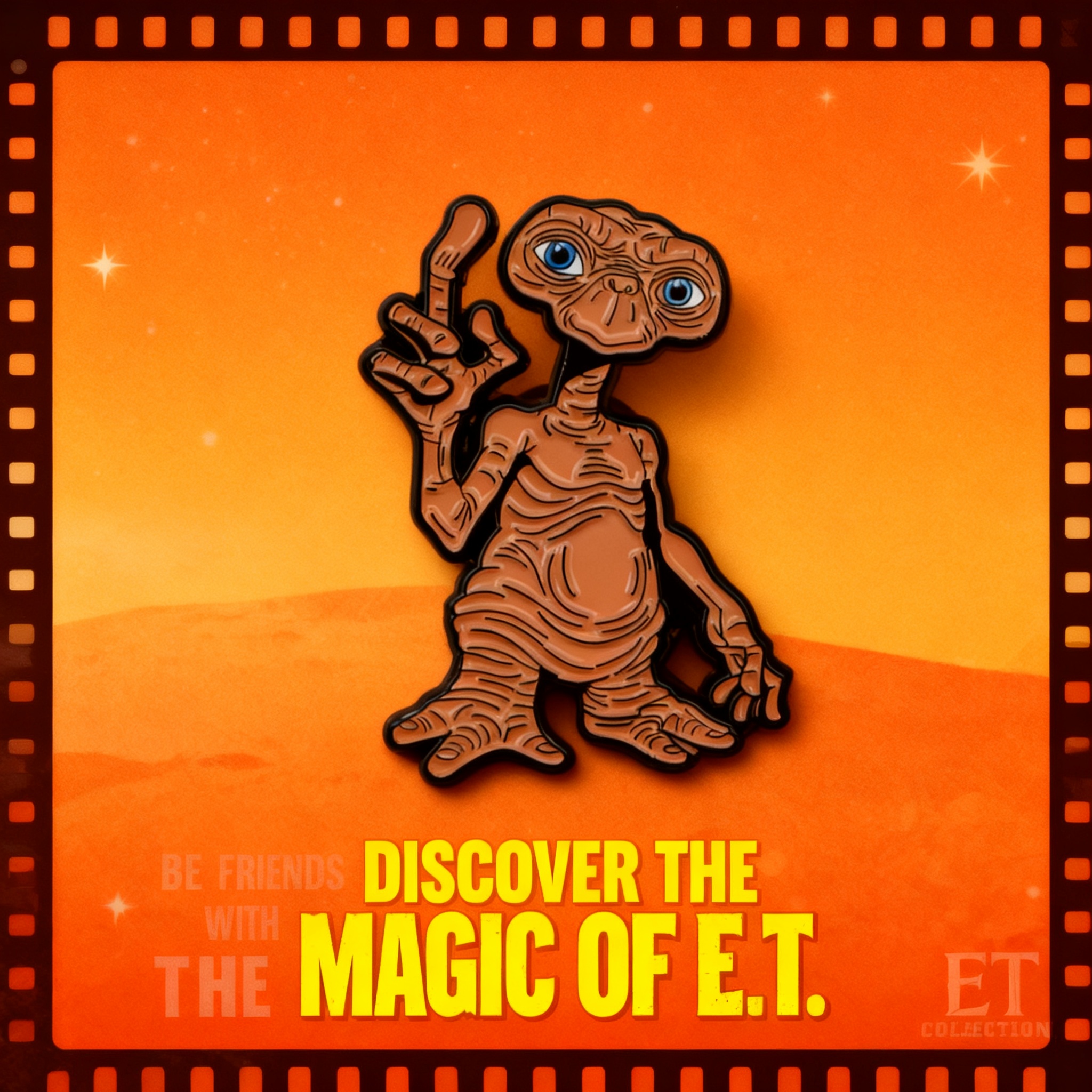Vintage Items - Vintage Funny Alien Enamel Cartoon Badge