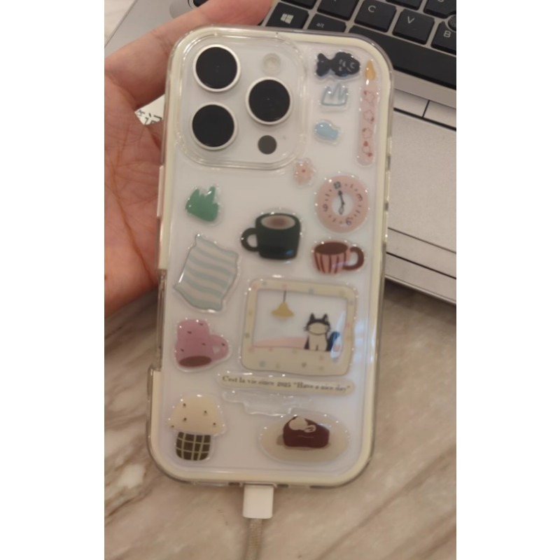 Cute Black Cat Clock Sticker S – Camera Leather Case recenzja i cena
