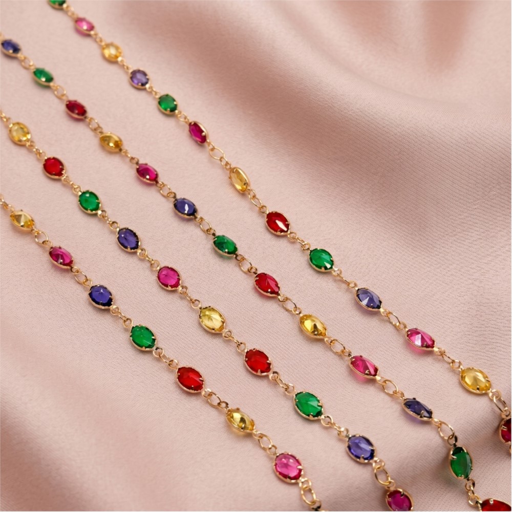 1meter Colorful Crystal Chain  – Vintage Collectibles For Sale recenzja i cena