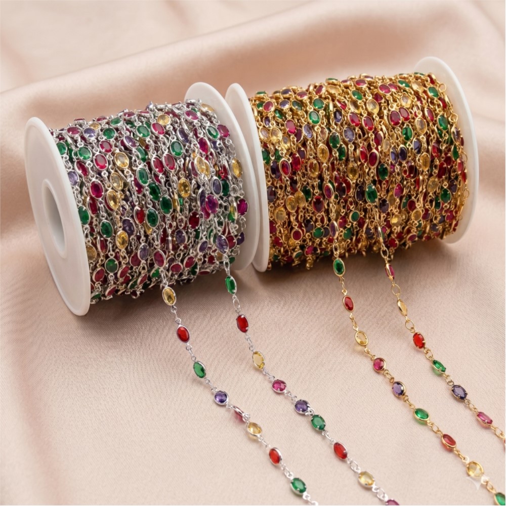 1meter Colorful Crystal Chain  – Vintage Collectibles For Sale recenzja i cena
