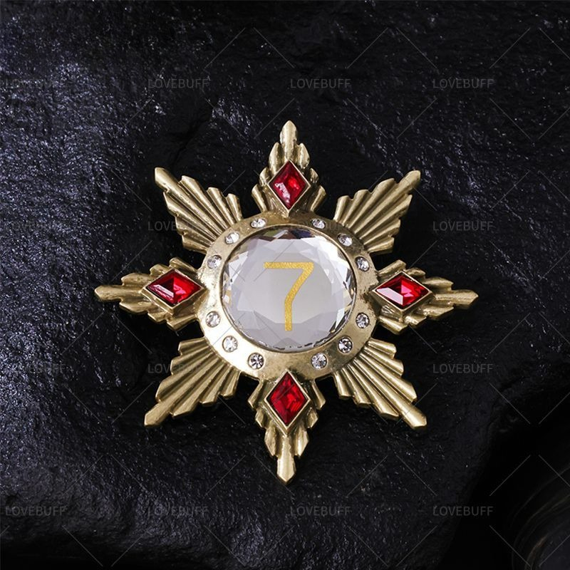 Golden Star Shaped Number 7 Br – Vintage Collectible Clothing recenzja i cena
