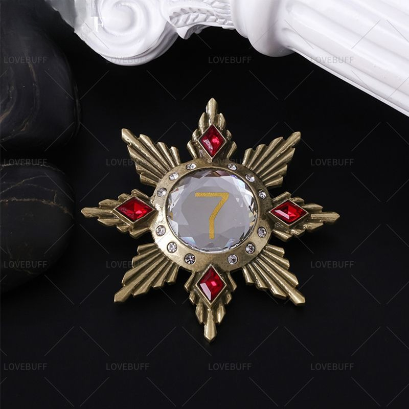 Golden Star Shaped Number 7 Br – Vintage Collectible Clothing recenzja i cena