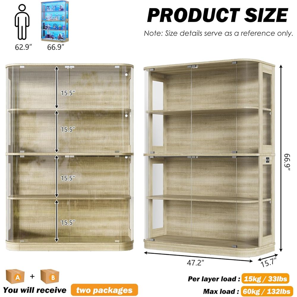 47.2 Glass-Door 4-Tier Display – Collectible Collection recenzja i cena