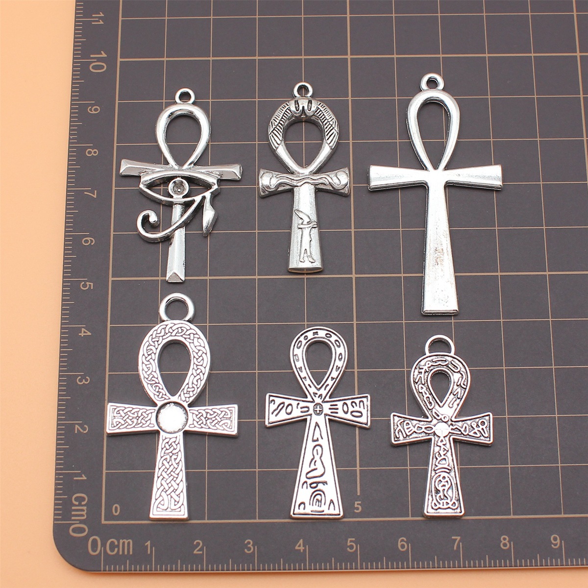 6pcs Antique Silver Color Key  – Vintage Collectible Jewelry recenzja i cena