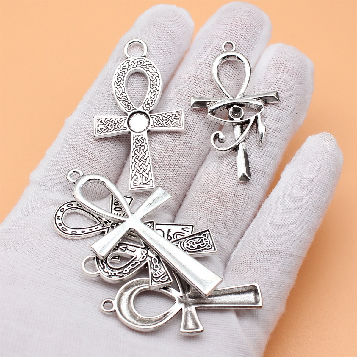 6pcs Antique Silver Color Key  – Vintage Collectible Jewelry recenzja i cena