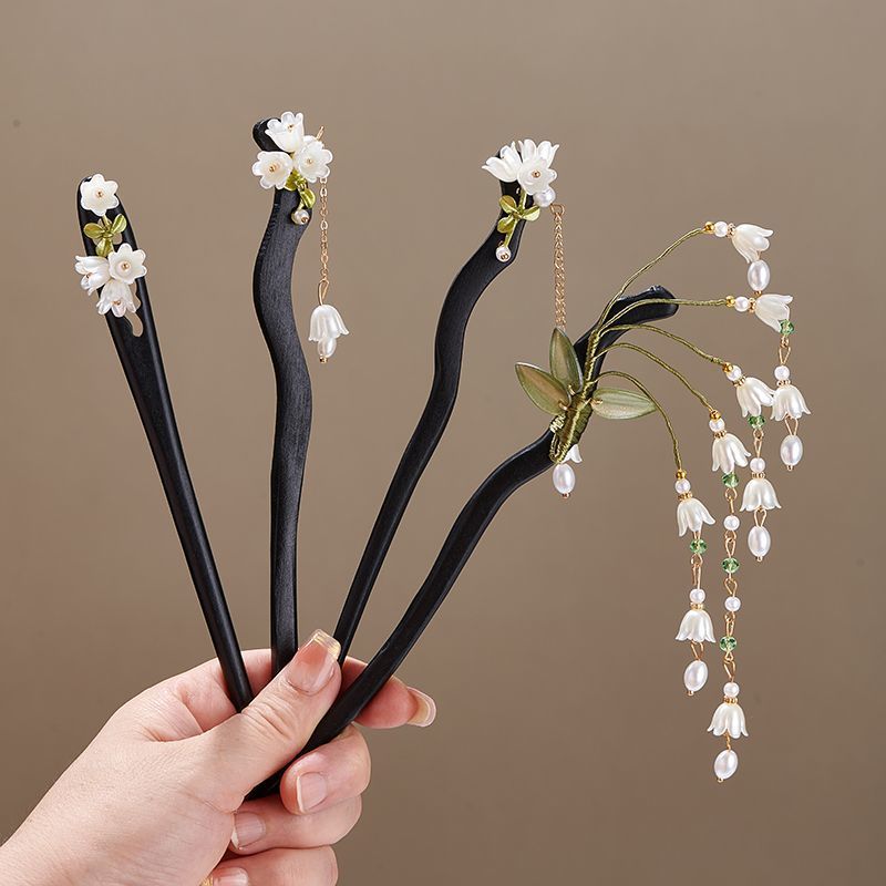 Wooden Flower Hairpin Vintage  – Vintage Collectibles For Sale recenzja i cena
