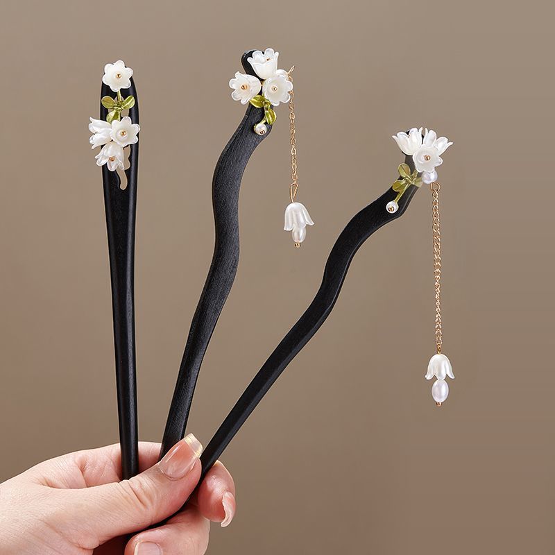 Wooden Flower Hairpin Vintage  – Vintage Collectibles For Sale recenzja i cena