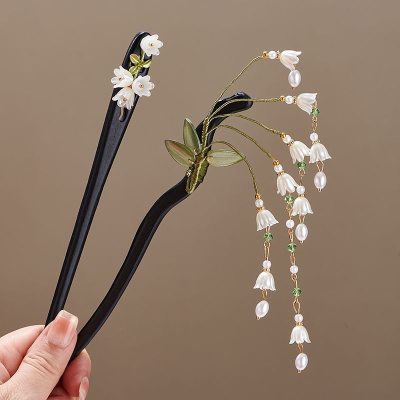 Wooden Flower Hairpin Vintage  – Vintage Collectibles For Sale recenzja i cena