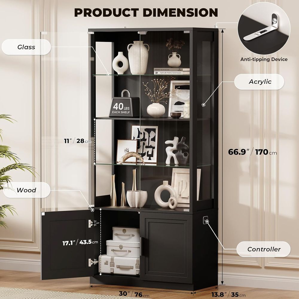 67 4-Tier Glass Display Cabine – Collectible Collection recenzja i cena