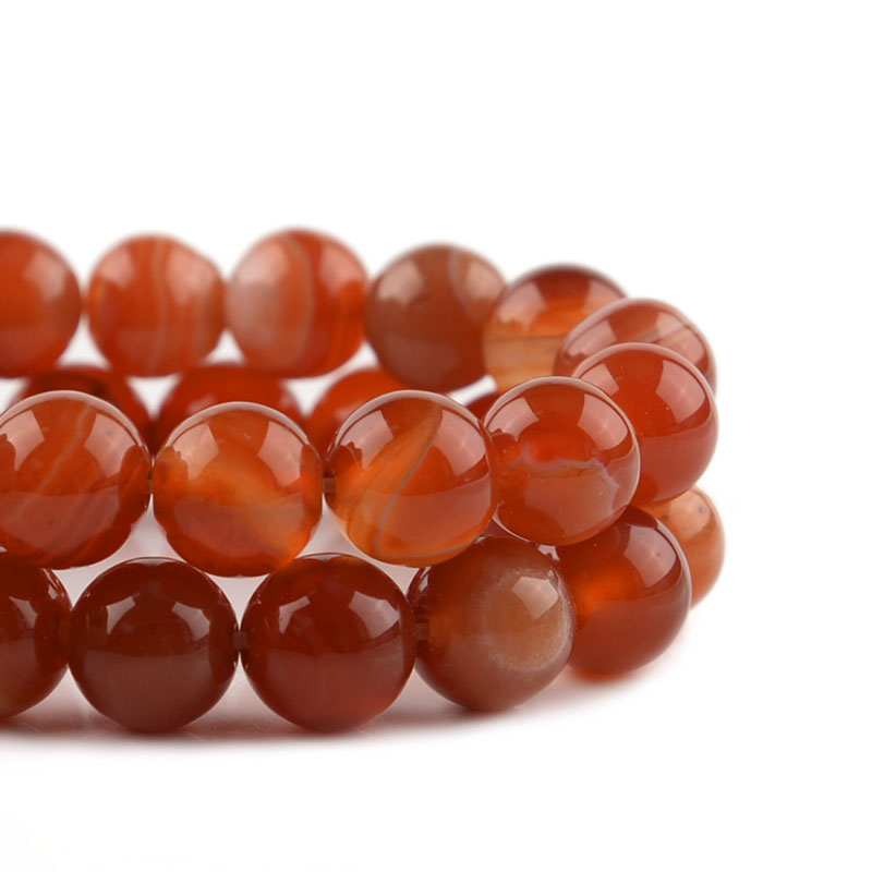 1 Strand Red Striped Agate Nat – Vintage Collectibles For Sale recenzja i cena