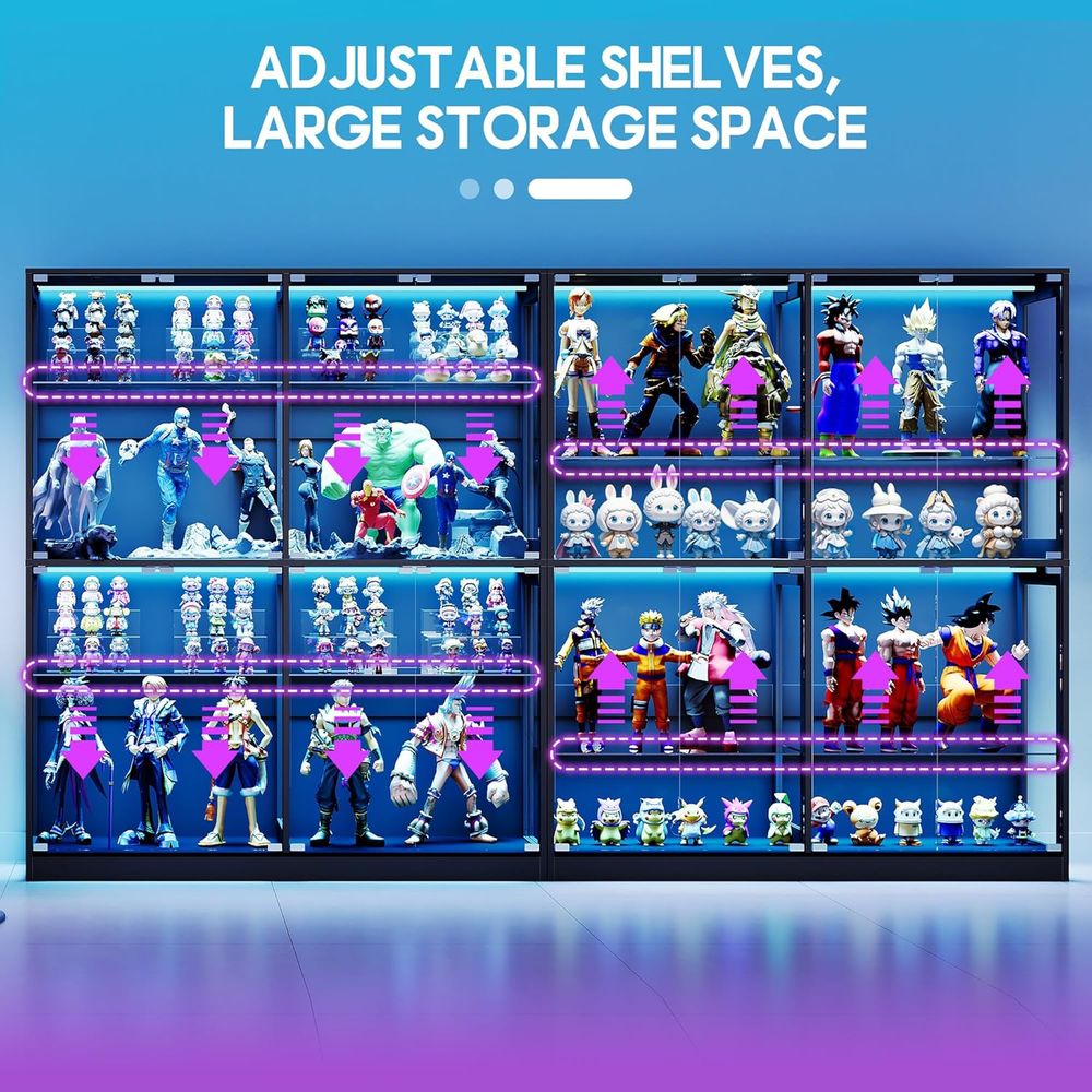 4-Tier LED-Lit Glass Shelf Cab – Collectible Collection recenzja i cena