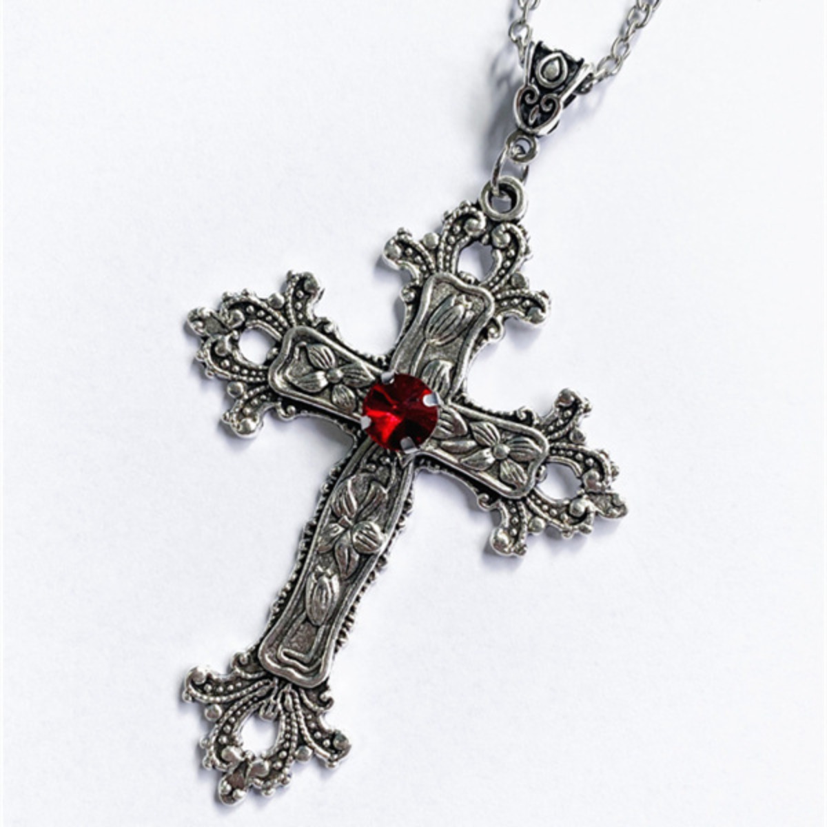 Punk Crystal Big Cross Pendant – Vintage Collectible Jewelry recenzja i cena