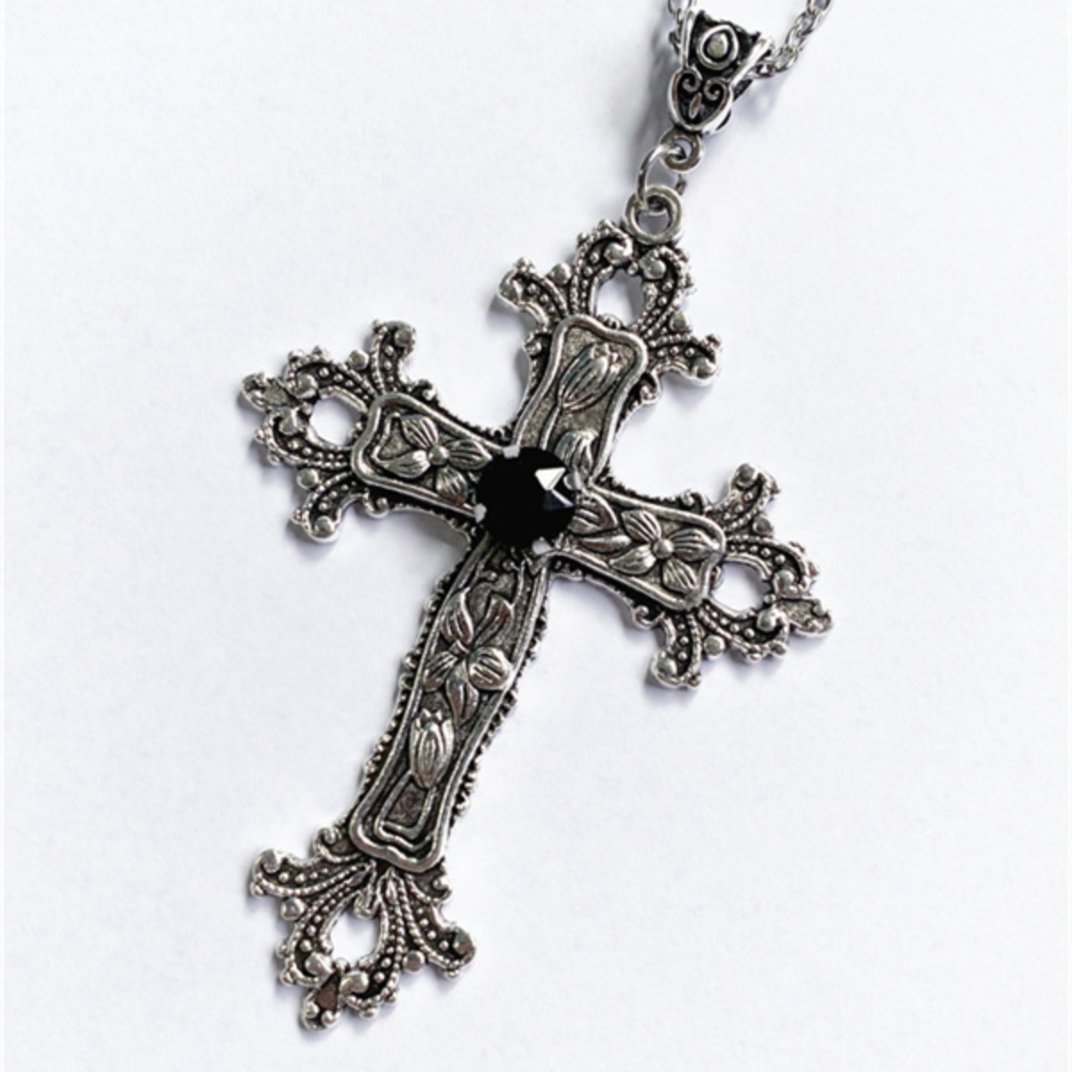 Punk Crystal Big Cross Pendant – Vintage Collectible Jewelry recenzja i cena
