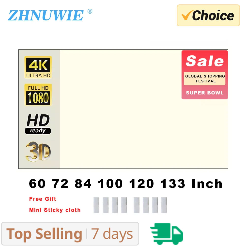 ZHNUWIE Projector Screen White – Slide Film 120 recenzja i cena