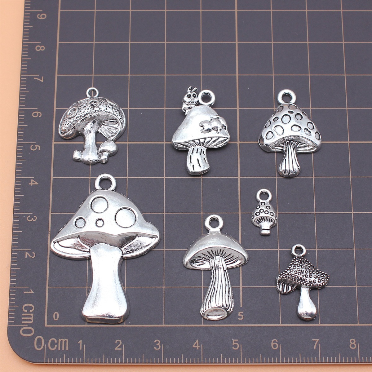 7pcs Antique Silver Color Mush – Vintage Collectible Jewelry recenzja i cena