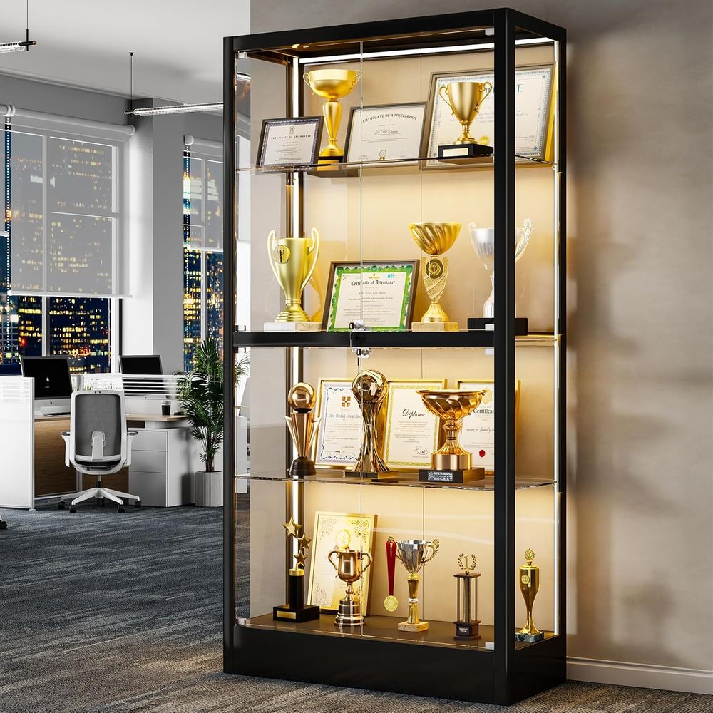 65 H 4-Tier Glass Display Cabi – Collectible Collection recenzja i cena