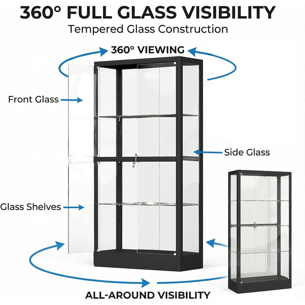 65 H 4-Tier Glass Display Cabi – Collectible Collection recenzja i cena