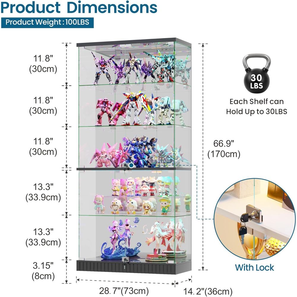LED-Illuminated 5-Tier Lockabl – Collectible Collection recenzja i cena