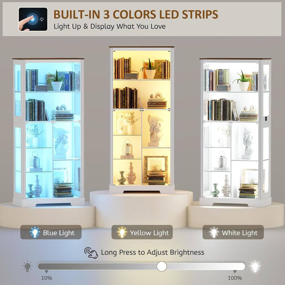 7-Tier Glass Display Cabinet w – Collectible Collection recenzja i cena