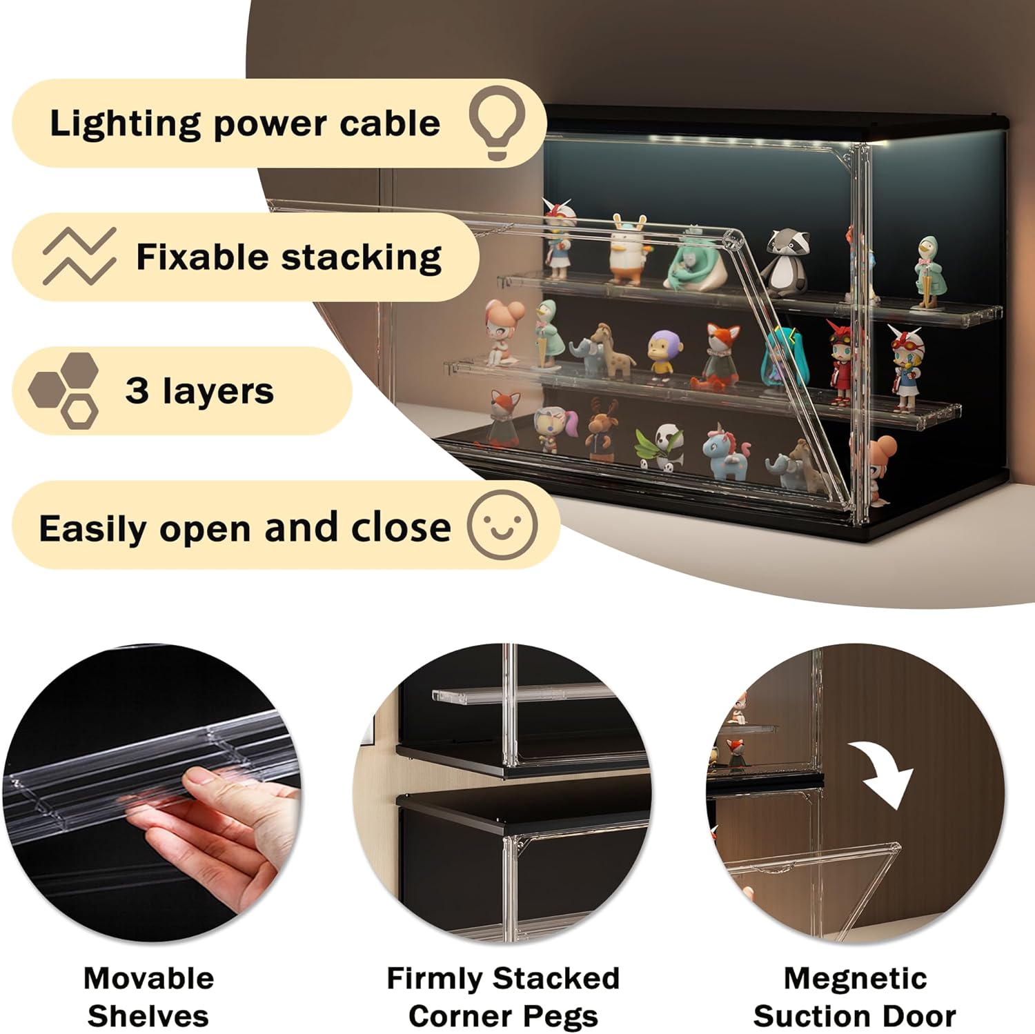 3-Tier Stackable LED Display C – Collectible Collection recenzja i cena